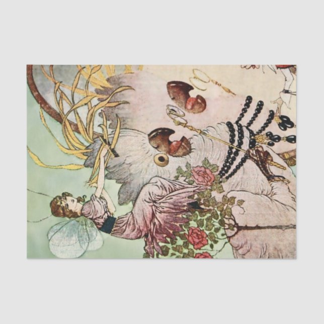 “Fairy Mirror” by Charles Folkard Tissue Paper (Front)