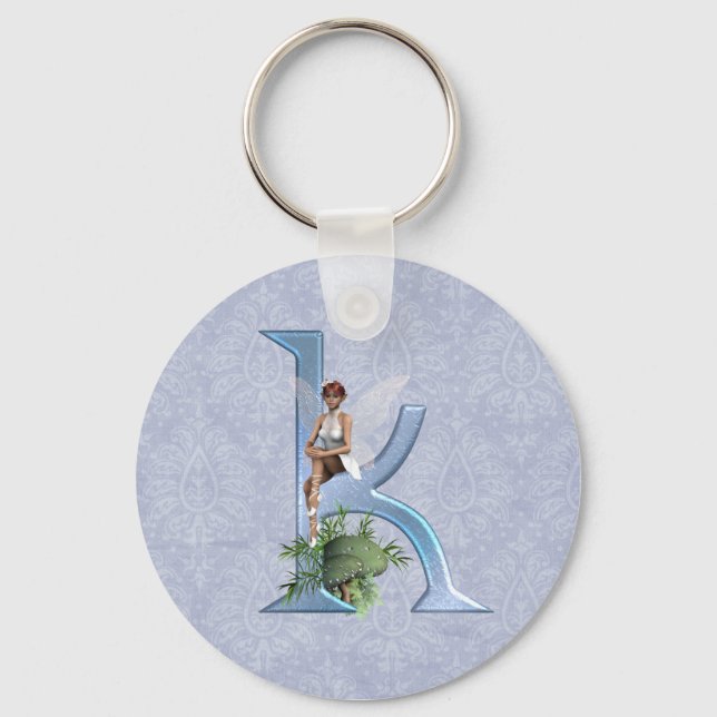Fairy Monogram K Keychain (Front)