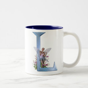 Fairy Monogram L Two-Tone Coffee Mug