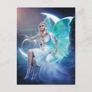 fairy moon postcard