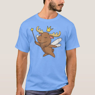Fairy Moose Elk Mystical Forest Moose Fairy Lover  T-Shirt