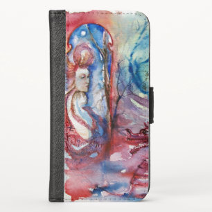 FAIRY MORGANA Arthurian Legends Pink Blue Fantasy iPhone X Wallet Case