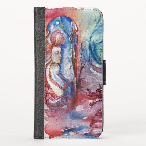 FAIRY MORGANA Arthurian Legends Pink Blue Fantasy  iPhone X Wallet Case