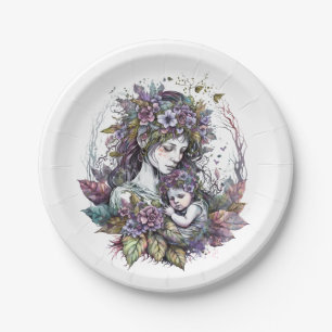 Fairy Mother and Child   Paper Plates