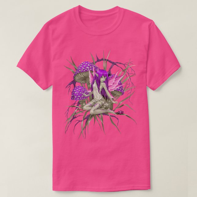 Fairy Mushroom Boyfriend Fairies Aesthetic  T-Shirt (Design Front)