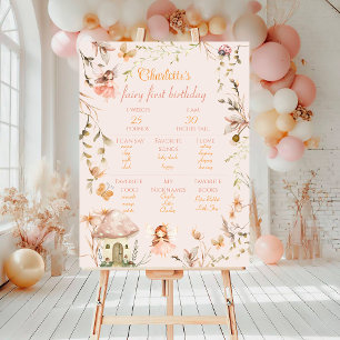 Fairy Mushroom Cottage Boho Birthday Milestone Foam Board