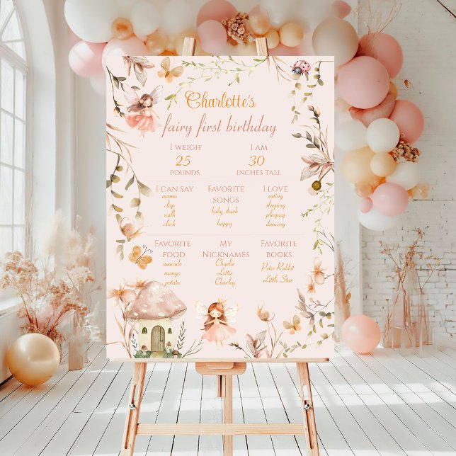 Fairy Mushroom Cottage Boho Birthday Milestone Foam Board (Creator Uploaded)