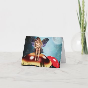 Fairy Mushrooms Card by RenderlyYours at Zazzle