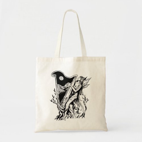 Fairy music dark art nouveau tote bag