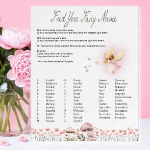 Fairy Name - Fairy First Birthday Foam Board