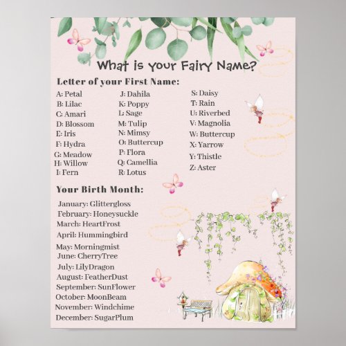 Fairy Name Sign