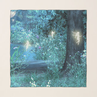 Fairy night forest Beautiful Chiffon Scarf