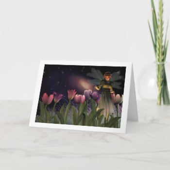 Fairy Night Magic Greeting Card by RenderlyYours at Zazzle