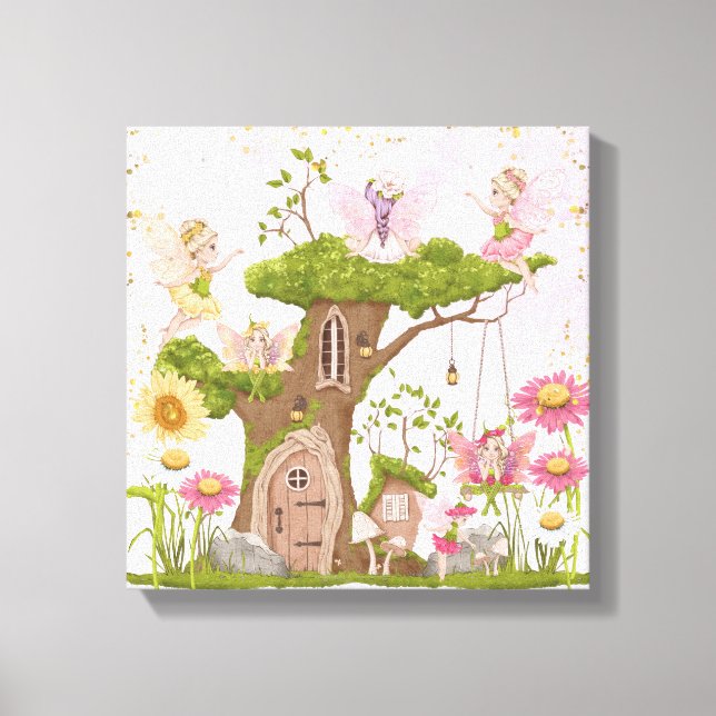 Fairy Nursery Décor Set of 3  Canvas Print (Front)