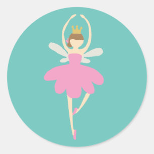 Fairy Nutcracker Christmas Classic Round Sticker