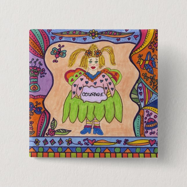 FAIRY OF COURAGE PINBACK BUTTON (Front)