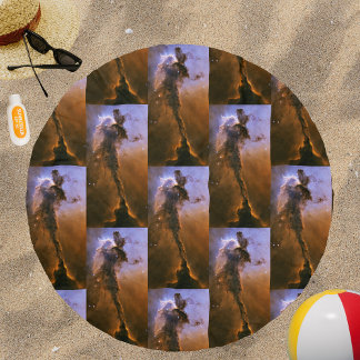 Fairy of Eagle Nebula NASA Abstract Round Beach Towel