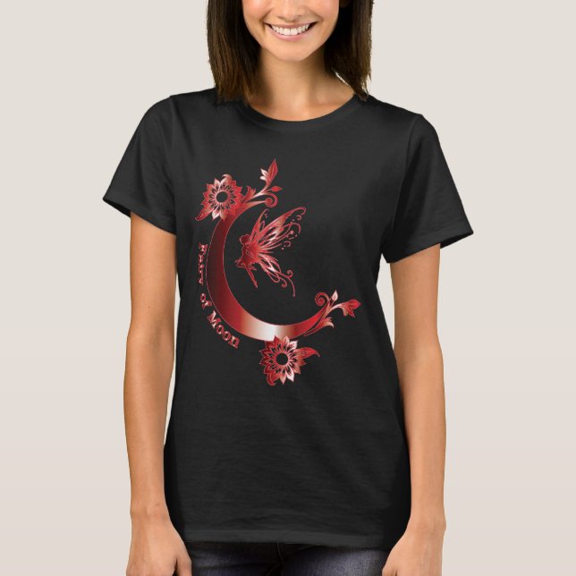 Fairy of moon Women Black Shirt (Front)