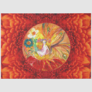 FAIRY OF THE FLOWERS ,Red Yellow Fantasy Tissue Paper
