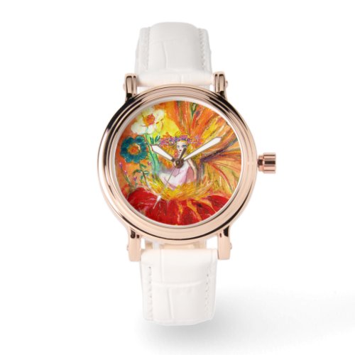 FAIRY OF THE FLOWERS Red Yellow Fantasy Watch