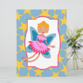 Fairy of the forest girl birthday party invitation (Standing Front)