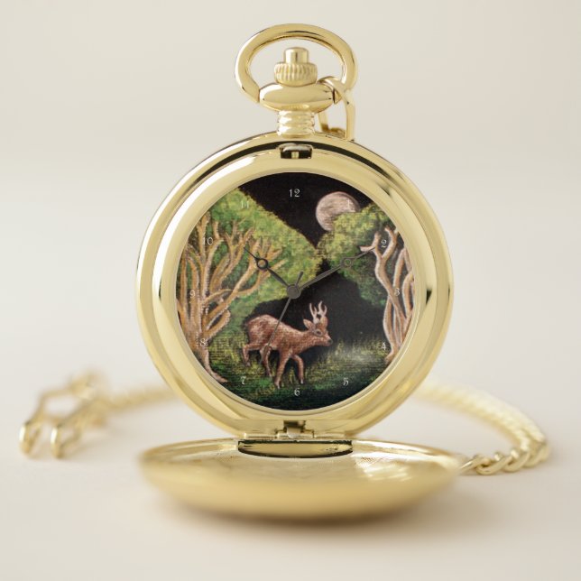 Fairy of the Forest `Roe Deer Buck' Pocket watch (Inside)