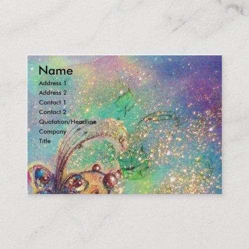 FAIRY OF THE RED FLOWERS  MAGIC BUTTERFLY BUSINESS CARD