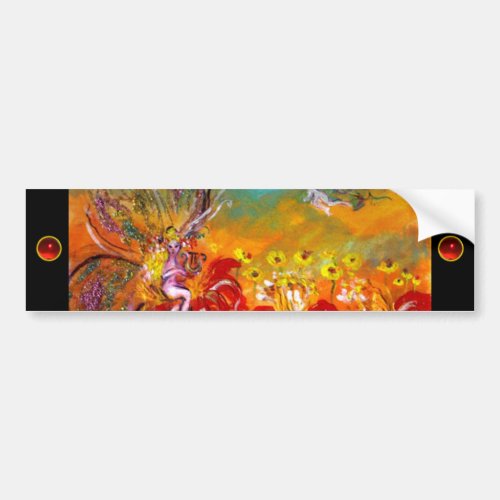 FAIRY OF THE RED FLOWERS ruby Bumper Sticker