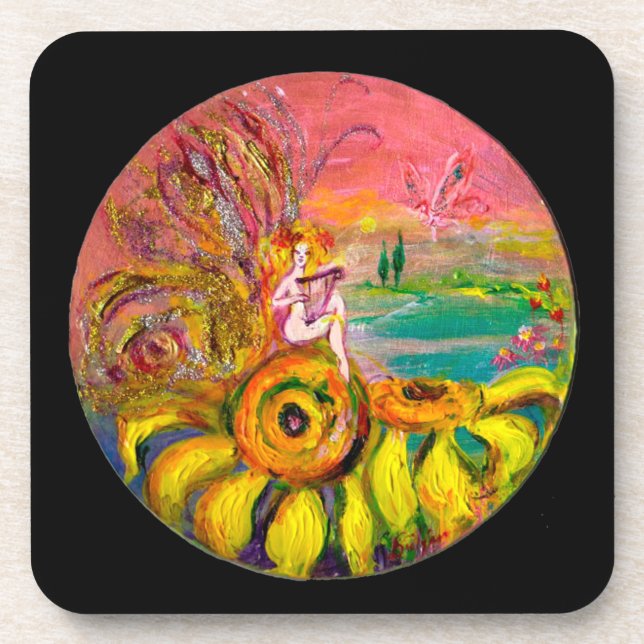 FAIRY OF THE SUNFLOWERS DRINK COASTER (Front)