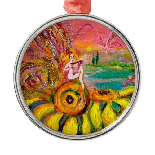 FAIRY OF THE SUNFLOWERS METAL ORNAMENT