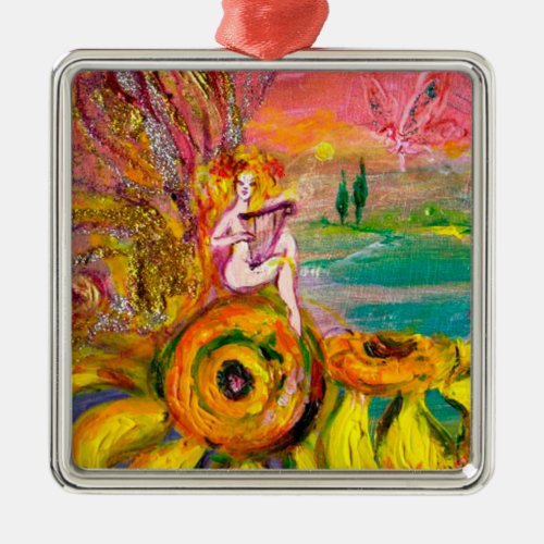 FAIRY OF THE SUNFLOWERS METAL ORNAMENT
