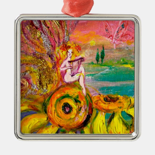 FAIRY OF THE SUNFLOWERS METAL ORNAMENT (Front)
