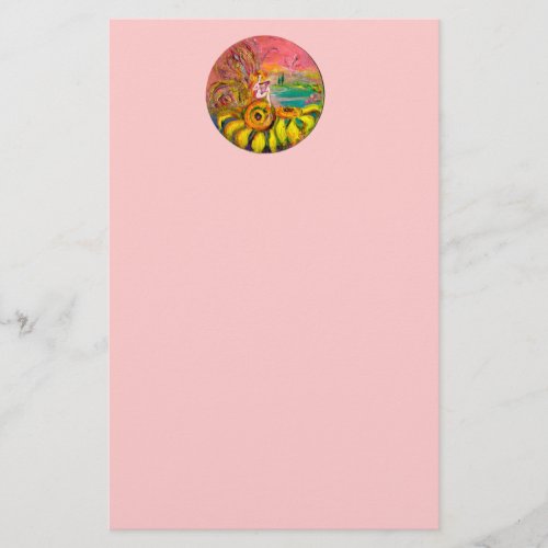 FAIRY OF THE SUNFLOWERS yellow pink white Stationery