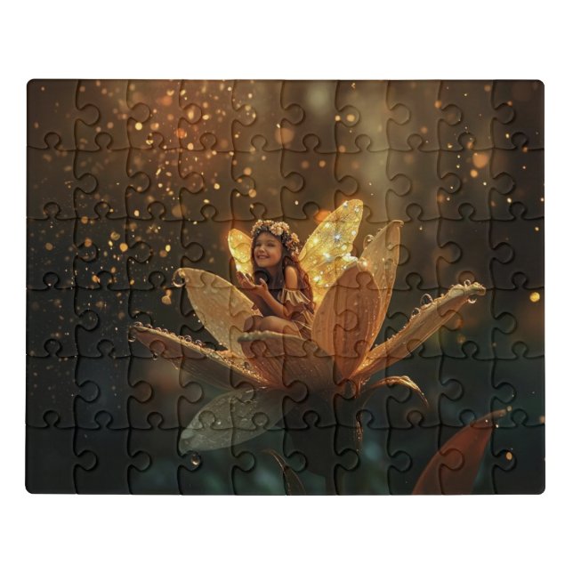 Fairy on a Flower,   Jig Saw Puzzle (Puzzle Horizontal)