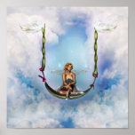 Fairy on a Swing Poster Print