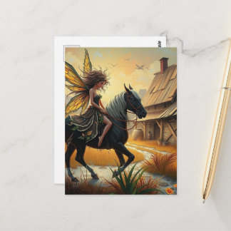 Fairy on Horseback Postcard