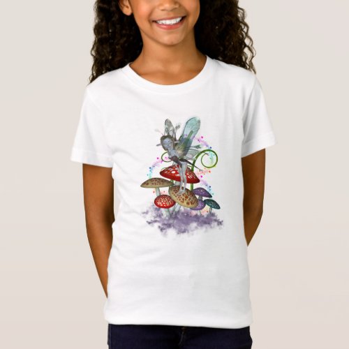 Fairy on Mushrooms T_Shirt