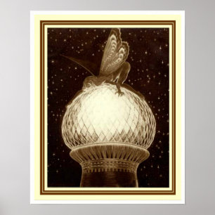 "Fairy on the Dome" by Fidus 16 x 20 poster