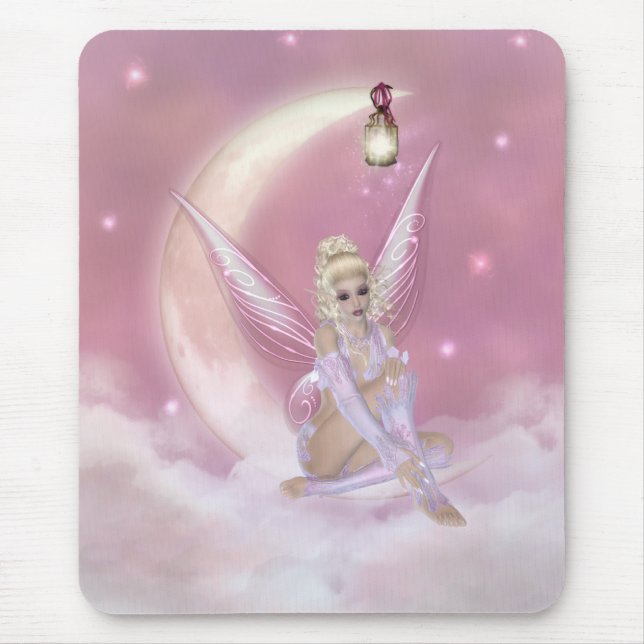Fairy on the Moon - Fantasy Mousepad (Front)