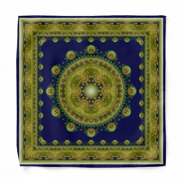 Fairy oriental fractal framed pattern bandana (Front)