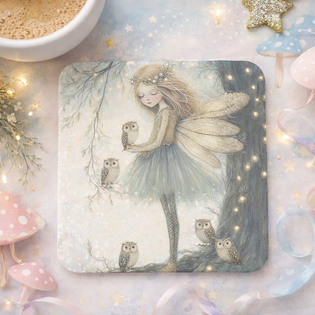 Fairy & Owl Stone Coaster (Creator Uploaded)