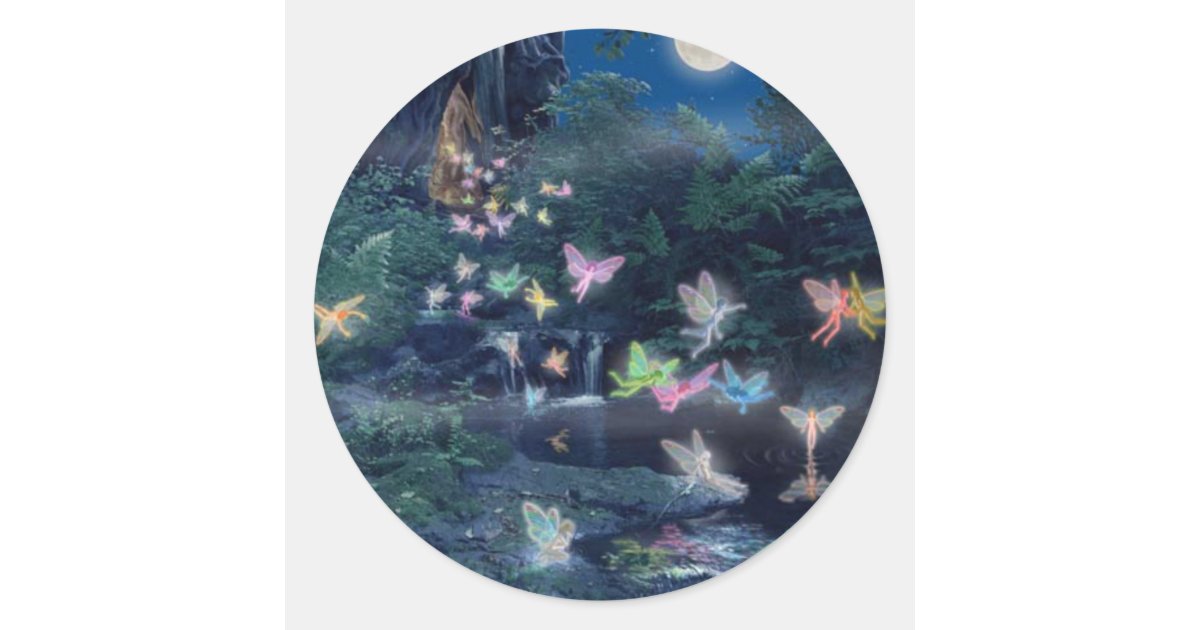 fairy party classic round sticker | Zazzle