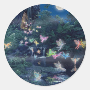fairy party classic round sticker
