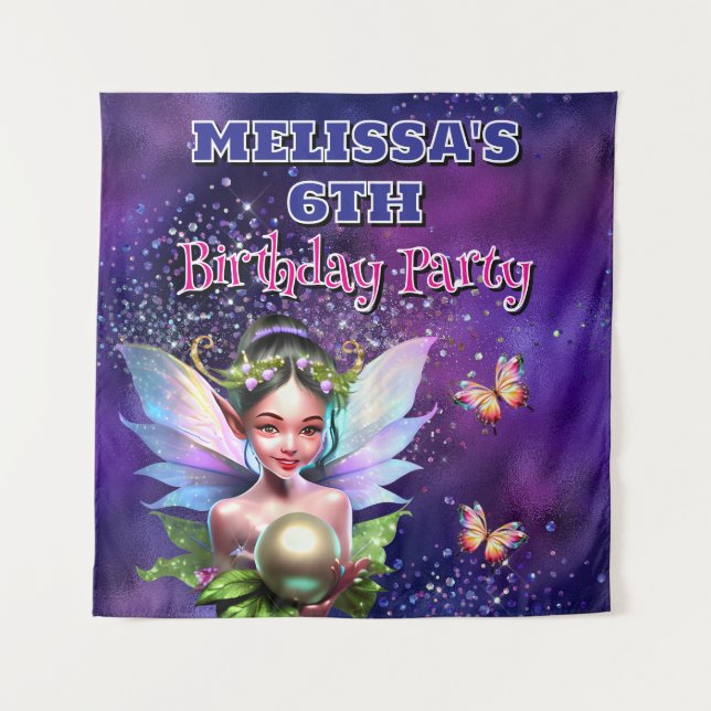 Fairy party decorations background theme girls tapestry (Front)