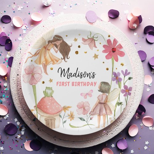 Fairy Party Enchanted Forest Garden Fairy Birthday Paper Plates