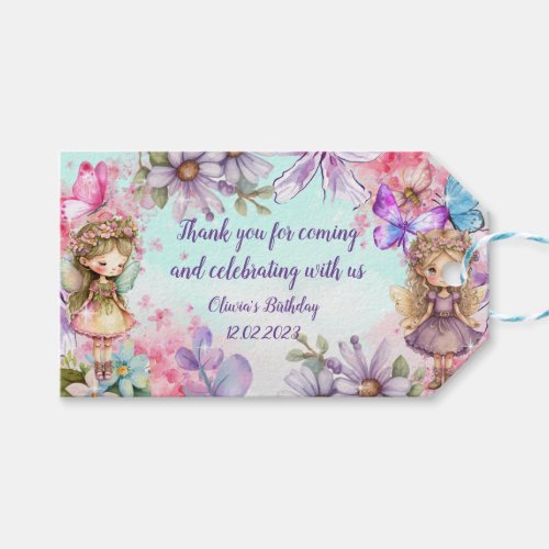 Fairy Party Garden Fairy Birthday Gift Tag