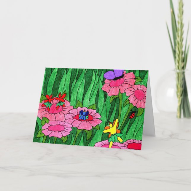 Fairy Party Greeting Card (Front)