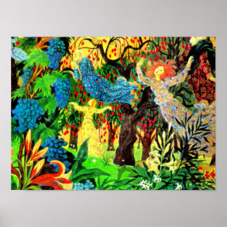 fairy people in the forest poster