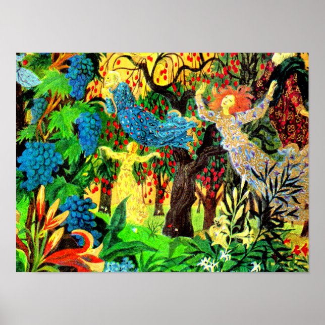 fairy people in the forest poster (Front)