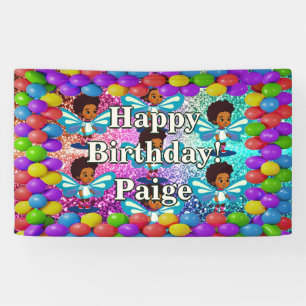Fairy Personalized character birthday banner